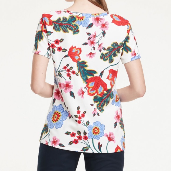 Ann Taylor Factory Floral Square Neck Top - Picture 2 of 5